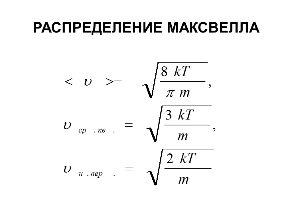 РАСПРЕДЕЛЕНИЕ МАКСВЕЛЛА